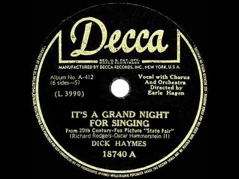 Video thumbnail for It’s a Grand Night for Singing