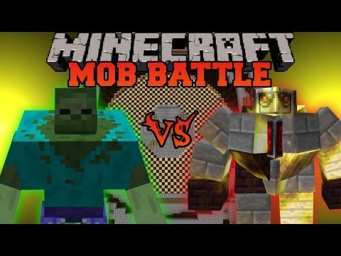 EPIC Minecraft Mob Battle: Mutant Zombie vs BIG Golem!