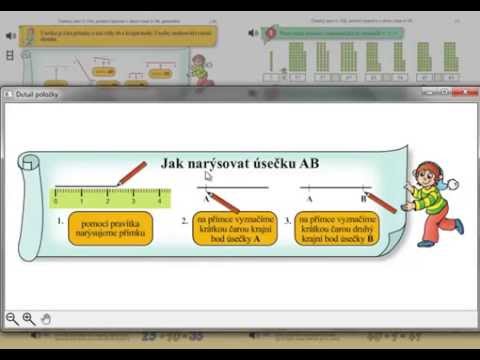 Rýsování úsečky; Matýskova matematika 5.díl, strana 34, cvičení 2A
