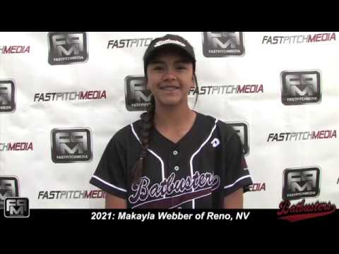 2021 Makayla Webber Pitcher and Outfield Softball Skills Video - Nevada Batbusters