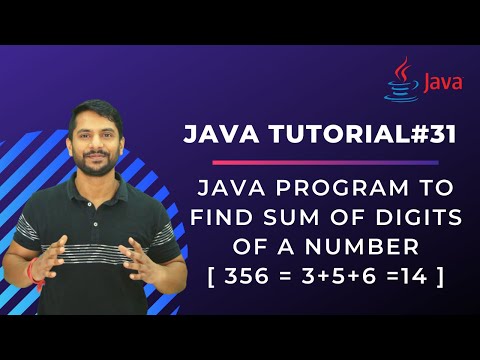 Java Program to Find Sum of Digits of a Number In Hindi