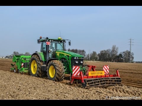Cattebeke Aardappelen poten John Deere 8330