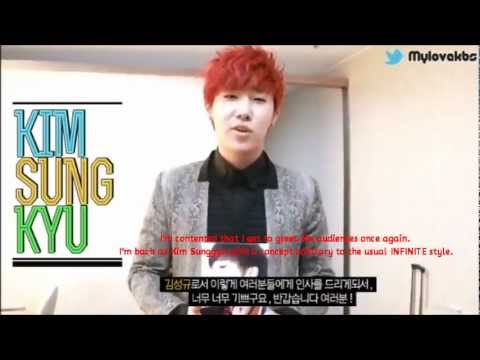 (ENG SUBS) 121126 INFINITE Kim Sunggyu KBS Interview - 60 Sec + Another Me