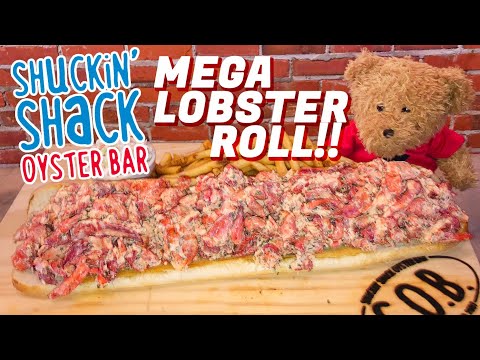 Shuckin' Shack's $150 Mega Lobster Roll Challenge in Wilmington, North Carolina!!