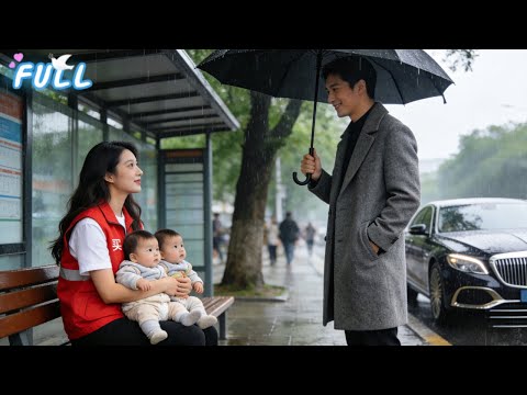 Exhausted Single mom slept at the bus stop,CEO saw 2 kids identical to him&took them home to spoil!