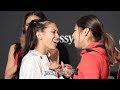 OH S***! SENIESA ESTRADA PUSHES MARLEN ESPARZA DURING FACE TO FACE AT GRAND ARRIVALS!