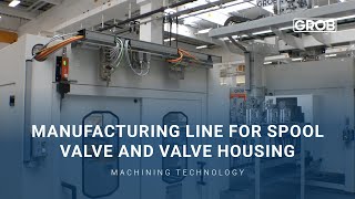 Manufacturing line for spool valve and valve housing