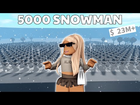 I BUILT 5000 SNOWMAN IN BLOXBURG! | roblox