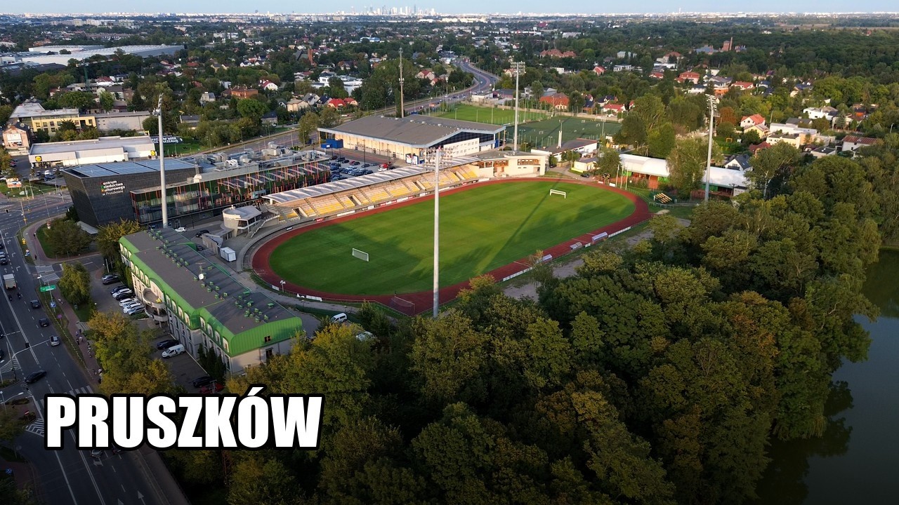 Still from “Pruszków, WKD Komorów” - an aerial 4K drone shot