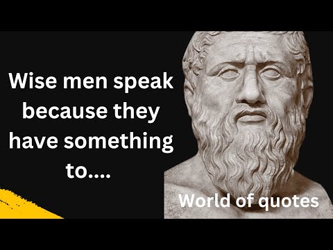 Plato's Quotes||Wise men speak because they have something too.. #quotes #motivational