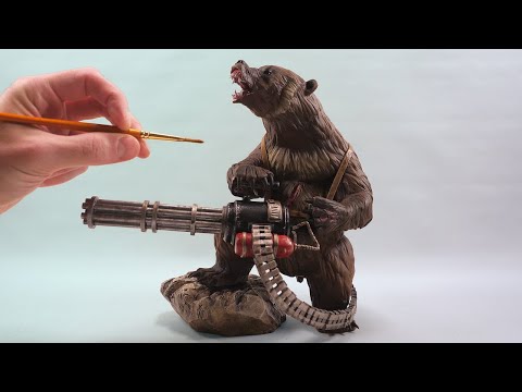 I made a bear with a minigun
