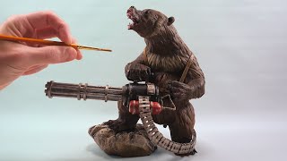 I made a bear with a minigun