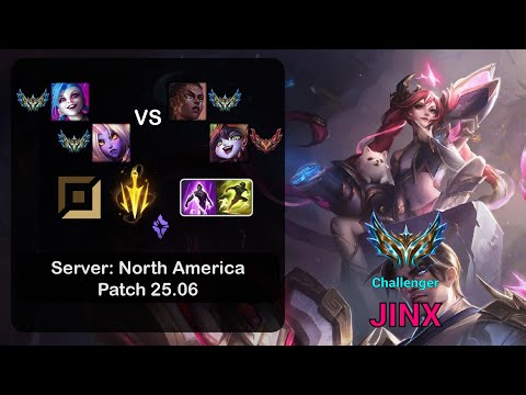 Jinx ADC + Soraka vs Mel + Lulu - NA Challenger - Patch 25.06