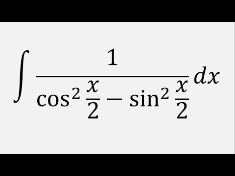 Integral of 1/(cos^2(x/2) - sin^2(x/2)) dx