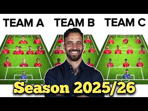 Manchester United Potential Lineup For Team A, Team B and Team C Under Ruben Amorim Season 2025/2026