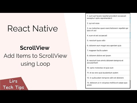React Native Scrollview Add Items To Scrollview Using Loop