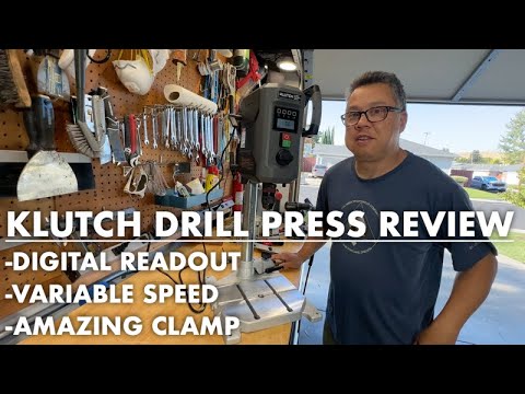 Klutch Drill Press review; Variable Speed, Digital Read Out depth gauge