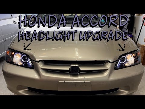 Honda Accord LED Halo Headlight Assembly Upgrade Spec-D Tuning