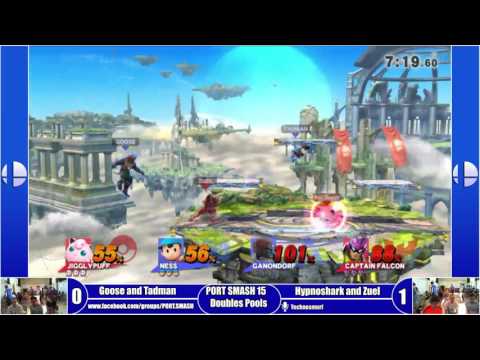 PORT SMASH 15 - Doubles Pools - goose + Tadman (Blue) Vs Hypnoshark + Zuel (Red)