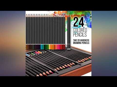 US Art Supply 82 Piece Deluxe Art Creativity Set in Wooden Case, Wood Desk Easel review