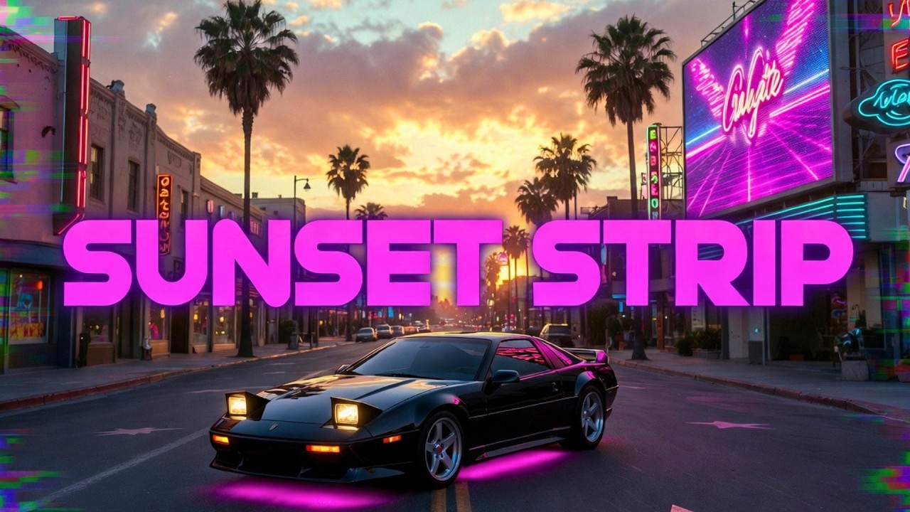 Escape to Sunset Strip: Synth-wave, Retro 80's