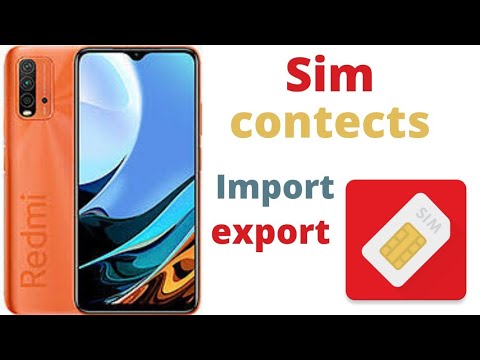 Redmi Mi 9T sim Contects How to import save Hindi Urdu