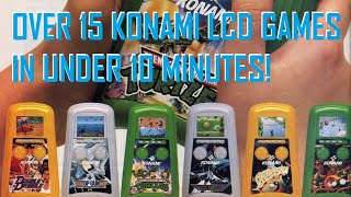 Over 15 Konami LCD Games In Under 10 Minutes