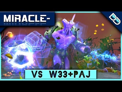 Miracle- Void ✪ VS w33 & Pajkatt Game ✪ DOTA2