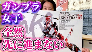 【ガンプラ】アストレイレッド①初心者のガンプラ女子には早すぎたPGクラスだったのか（悪戦苦闘）！？