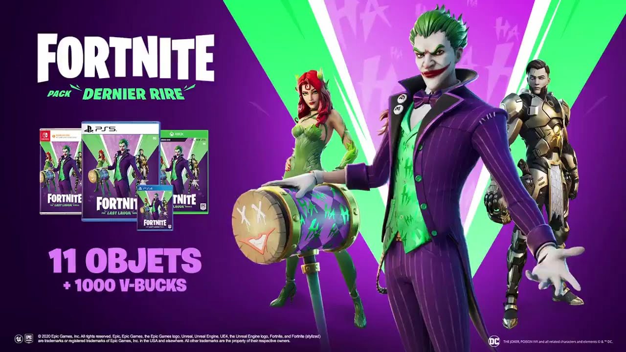 Fortnite Last Laugh Bundle + 1000 V-Bucks PS5 Account video 2