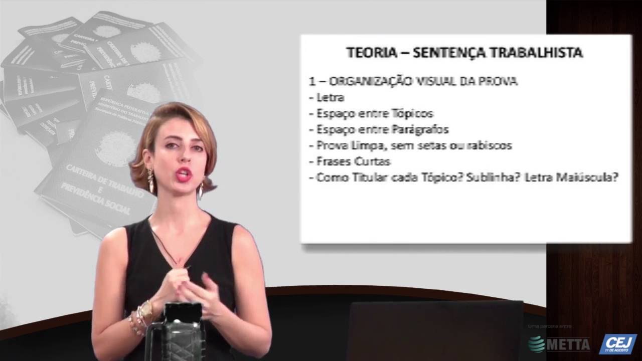 Teoria de Sentença Trabalhista com a Amanda Diniz - Parte 1