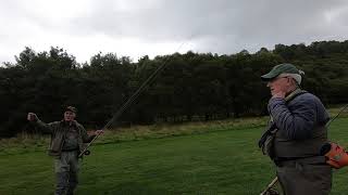Salmon fishing on the river Tweed at Cardrona