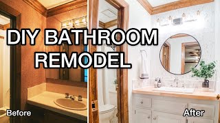 Extreme DIY Bathroom Makeover On A Budget!  #diy #makeover