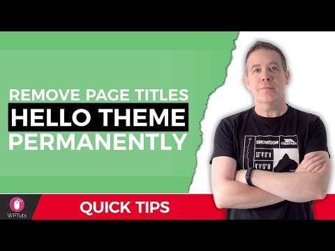 Elementor Hello Theme Page Title How To Remove
