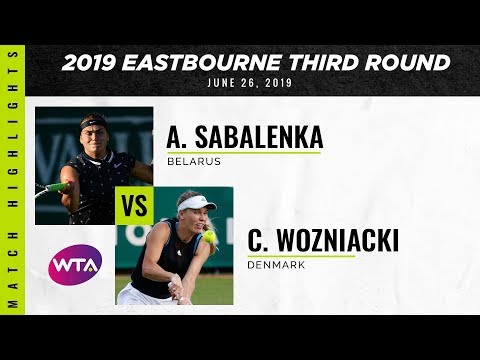 Теннис Aryna Sabalenka vs. Caroline Wozniacki | 2019 Eastbourne International Third Round | WTA Highlights