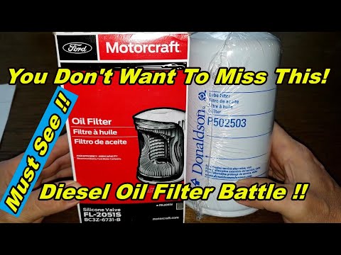 Motorcraft FL-2051S Oil Filter Cut Open vs. Donaldson P502503 Oil Filter Cut Open