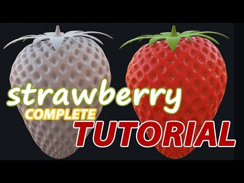 Autodesk Maya 2018 Tutorial - Strawberry Modeling and Rendering