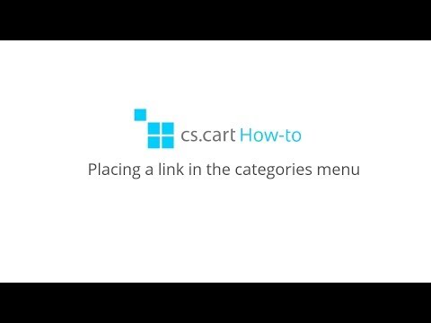 CS-Cart Online Store Builder. How-to: Placing a link in the categories menu