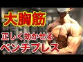 【筋トレ】ベンチプレスのフォームを詳しく解説!【大胸筋】
