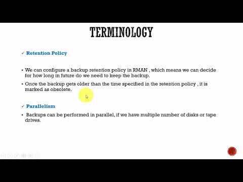 106 Oracle DBA Complete Tutorial - Recovery Manager RMAN Terminology