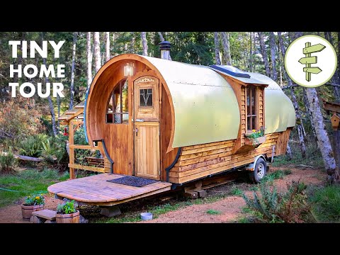 Beautiful Wagon Style Tiny House Built with Reclaimed Materials