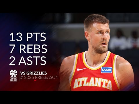 Kristaps Porzingis 13 pts 7 rebs 2 asts vs Grizzlies 2025 Preseason