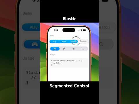 Elastic Segmented Control Using SwiftUI #ios #apple #animation thumbnail