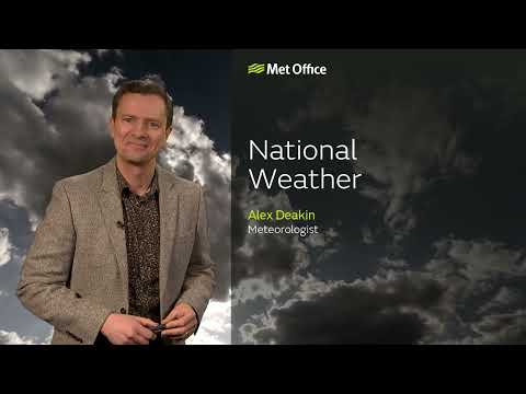 02/03/23 - Showers easing, brighter south - Afternoon weather Forecast UK - Met Office Weather