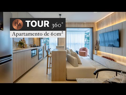 Tour por um Apartamento Decorado de 60m²