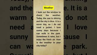 How to Talk About the Weather Naturally ☀️ #englishlearning #speakingpractice