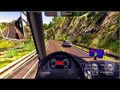 World Bus Driving Simulator  |  Drive on Hill Climb | Dirt Road |  Bus GamePlay