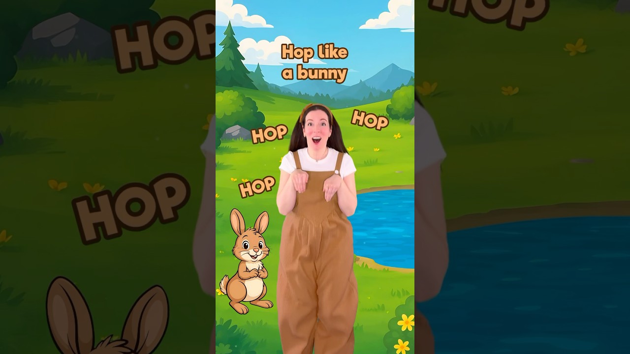 Hop like a Bunny (🇬🇧 English version) - The animal song #dance #fun #learning #kids #toddlers