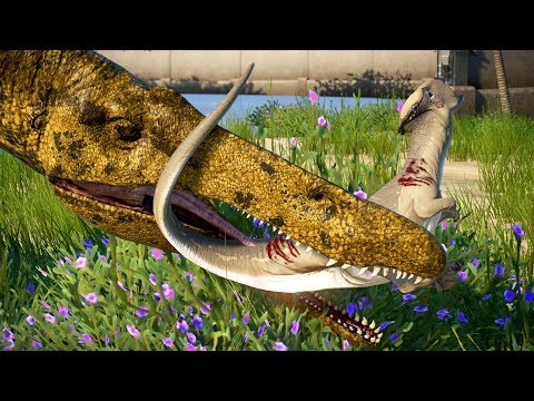 Jurassic World Evolution - Suchomimus Vs Kentrosaurus Vs Homalocephale (Dinosaurs Fight)