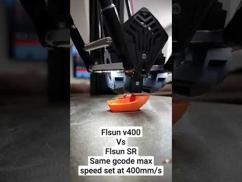 Flsun V400 vs Flsun SR running same G-code set at max 400mm/s